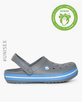 Crocs grises con discount azul