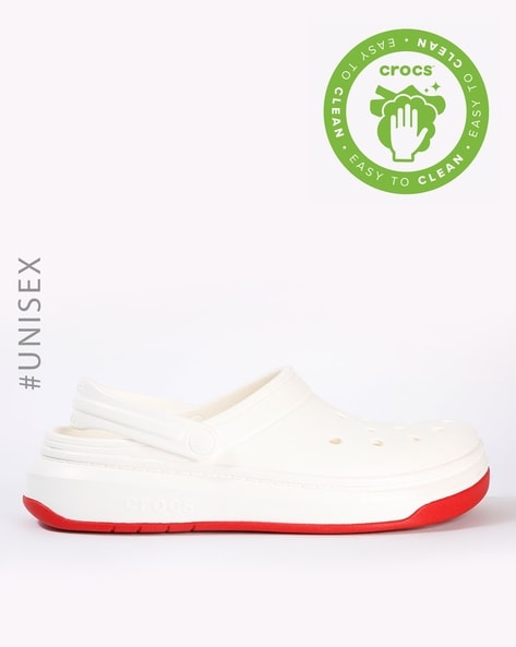 Crocs white best sale and red