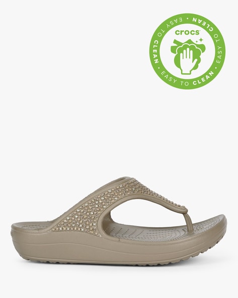 Women's crocs 2025 sloane embellished flat