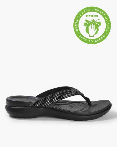 Buy Black Flip Flop & Slippers for Women by CROCS Online 