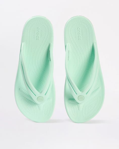 crocs green slippers
