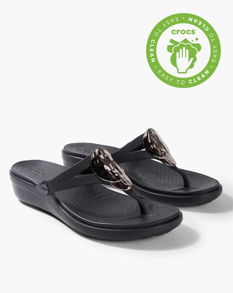 Buy Black Heeled Sandals for Women by CROCS Online 