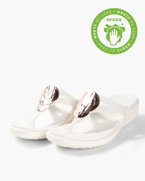 Buy White Heeled Sandals for Women by CROCS Online 
