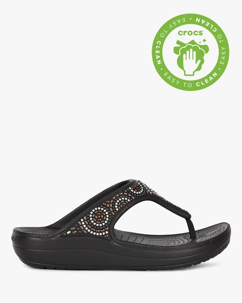 Women's crocs discount sloane embellished flat