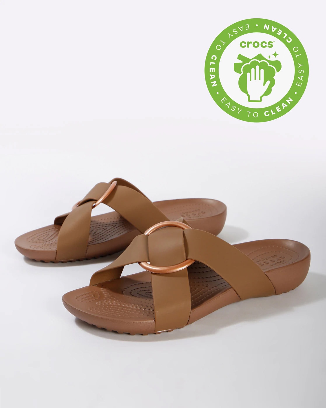 Buy Brown Flat Sandals for Women by CROCS Online Ajio