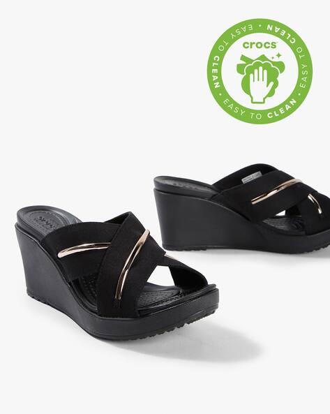 crocs heels and wedges