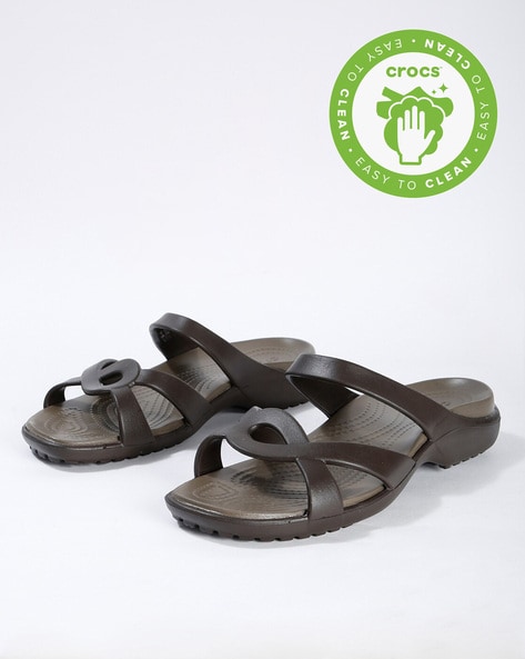 Buy Brown Flat Sandals for Women by CROCS Online Ajio