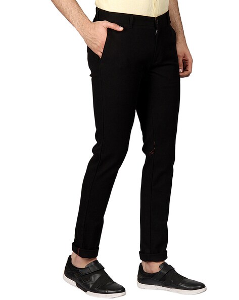 Must Haves Slim Comfort B-95 Formal Navy Solid Trouser - Miggins