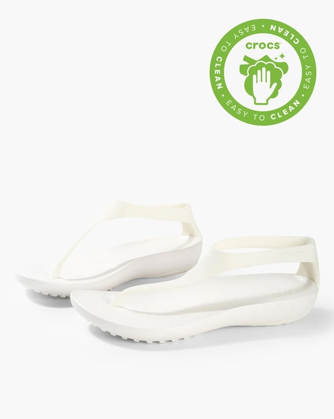 Buy White Flip Flop Slippers for Women by CROCS Online Ajio