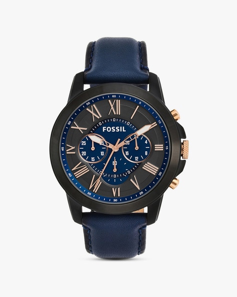 Fossil best sale watch blue