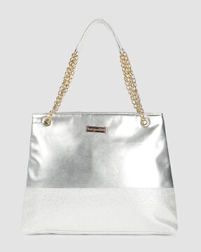 Silver colour handbags hot sale