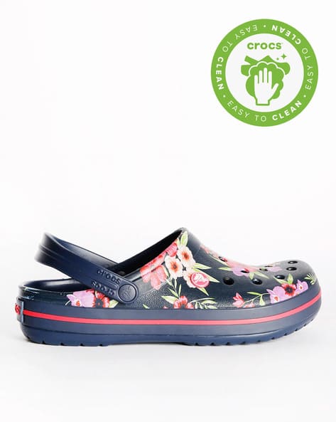 Crocband Floral Print Clogs