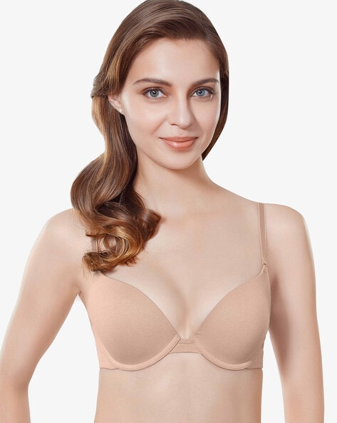Buy Amante Padded Underwired Multiway Push-Up Bra - Brown at Rs