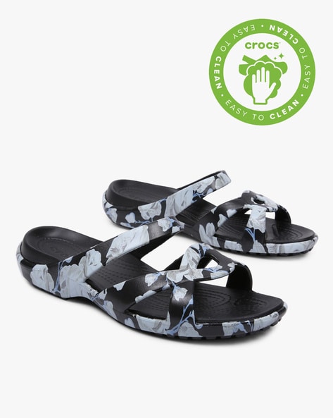 Buy Blue Flat Sandals for Women by CROCS Online Ajio