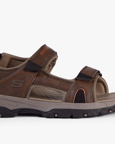 Skechers leather online sandals