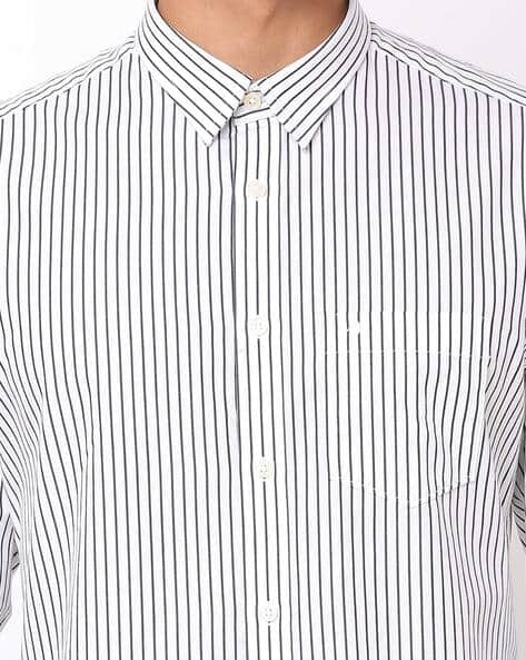 Striped Slim Fit Shirt with Patch Pocket (Image - 1)