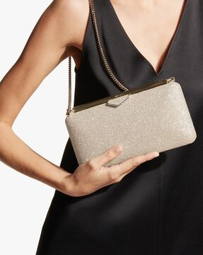 Jimmy choo store ellipse glitter clutch