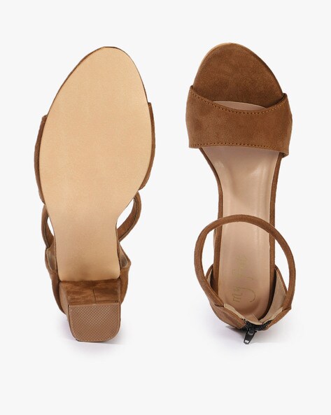 mft couture chunky heels with ankle loop