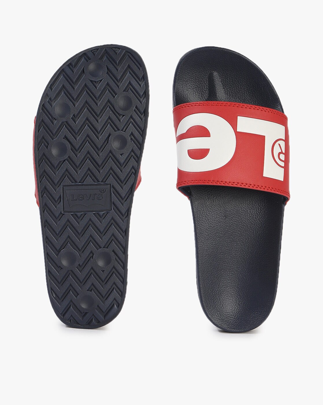 Textured Flip Flops with Logo Branding