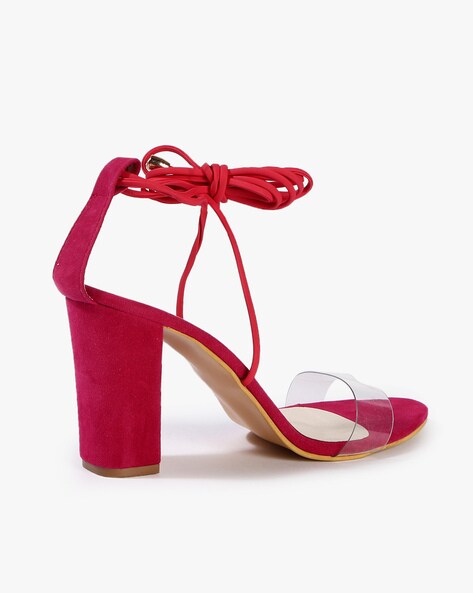 mft couture chunky heels with ankle loop
