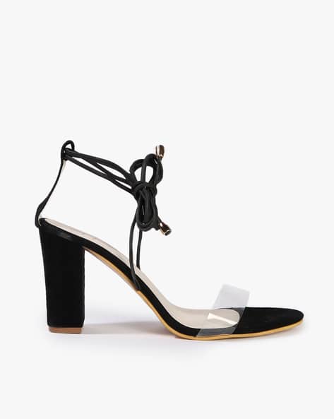 Chunky Heels with Tie-Up Ankle Loop (Image - 3)