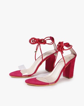 mft couture chunky heels with ankle loop