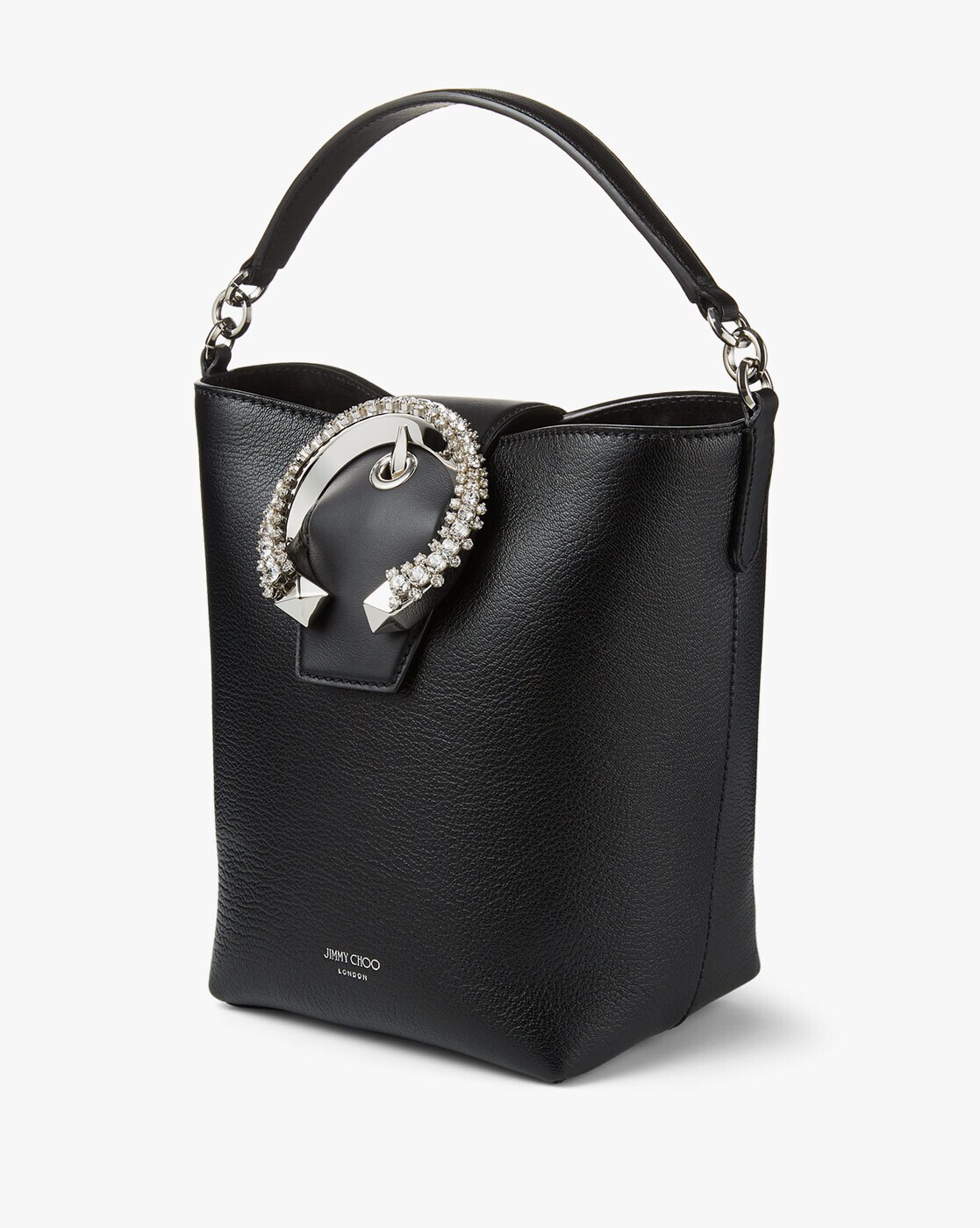 Buy Jimmy choo Madeline Stylised Bucket Bag, Black Color Women