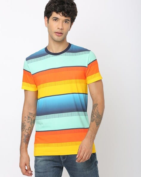 Striped Crew-Neck T-shirt