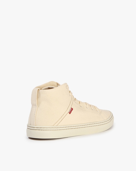 Levi's high top hot sale canvas shoes