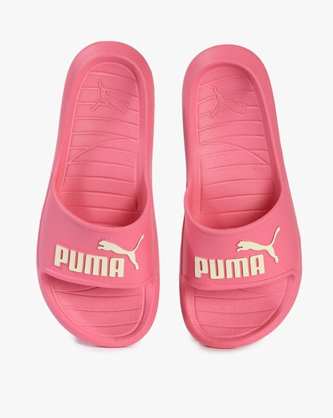 pink puma sliders