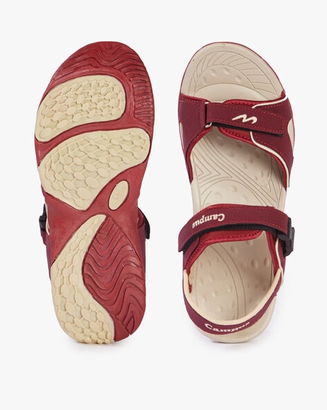 Buy Rust Red Sandals for Men by Campus Online Ajio