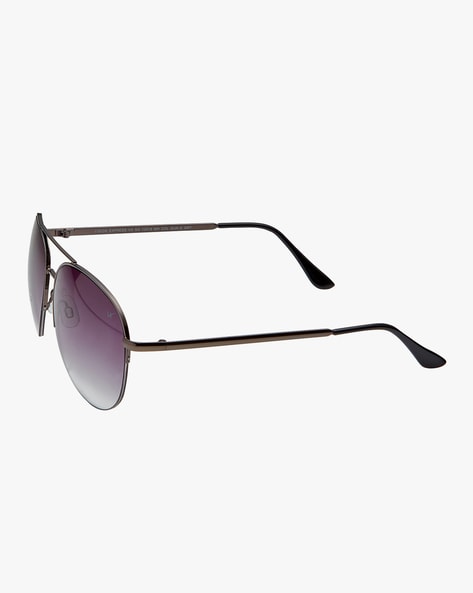 TOM FORD Dimitry Half-Rim Aviator Sunglasses, Matte Black/Shiny Dark  Ruthenium/Gradient Blue | Neiman Marcus