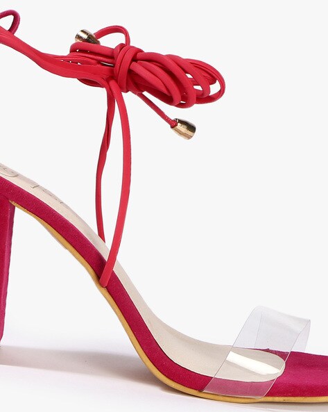 mft couture chunky heels with ankle loop
