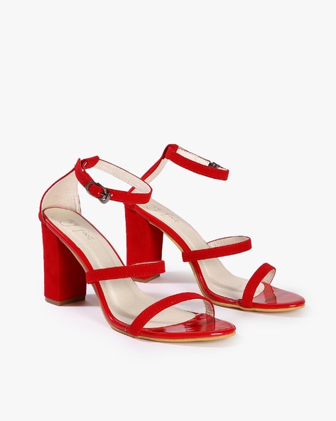 Red Open Toe Chunky Heel Sandals For Women Designer Ankle Strap Strappy  High Heels For Weddings, Parties, And Summer 2022 Collection Style #220704  From Cagilo, $31.72 | DHgate.Com