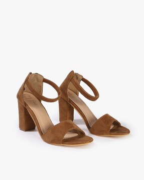 mft couture chunky heels with ankle loop