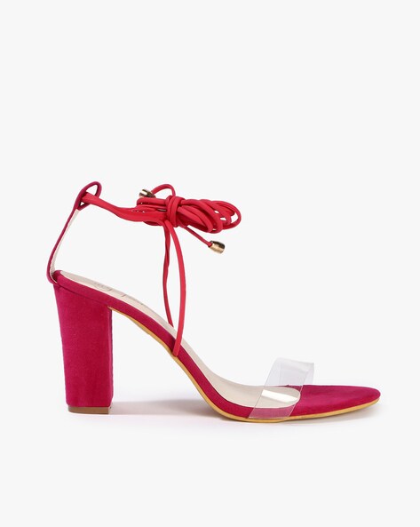 mft couture chunky heels with ankle loop