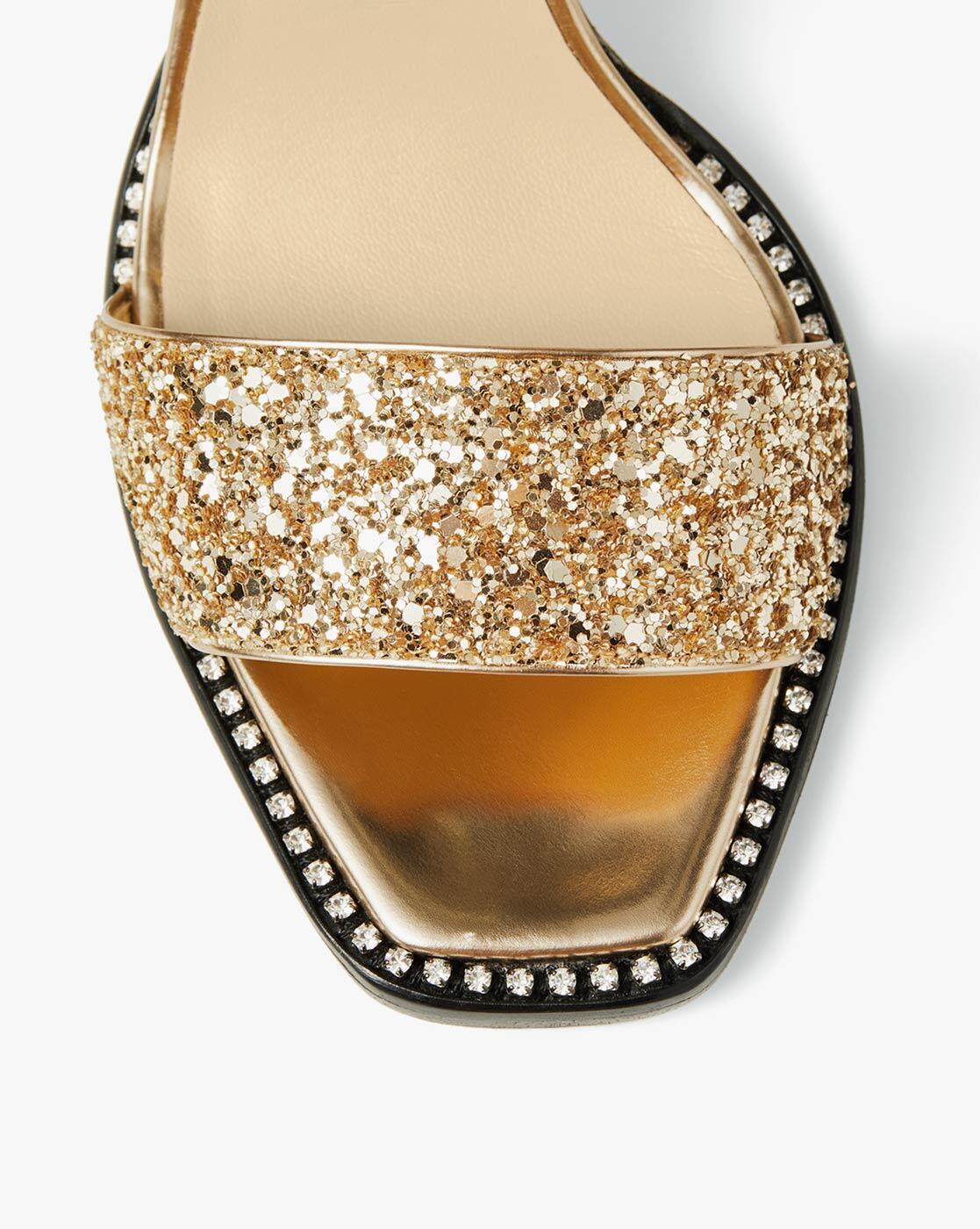 Buy JIMMY CHOO Max 150 Embellished Platform Sandals - Gold At 40% Off |  Editorialist