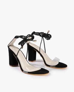 mft couture chunky heels with ankle loop