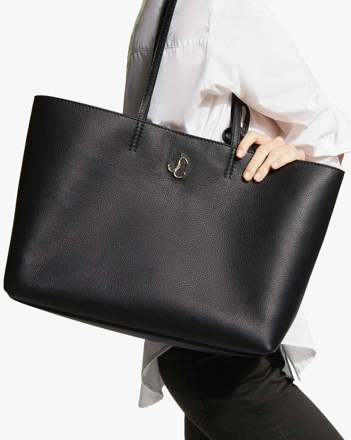 未使用級 JIMMY CHOOSE BON BON ラフィア 黒 2WAYバッグ 未使用級