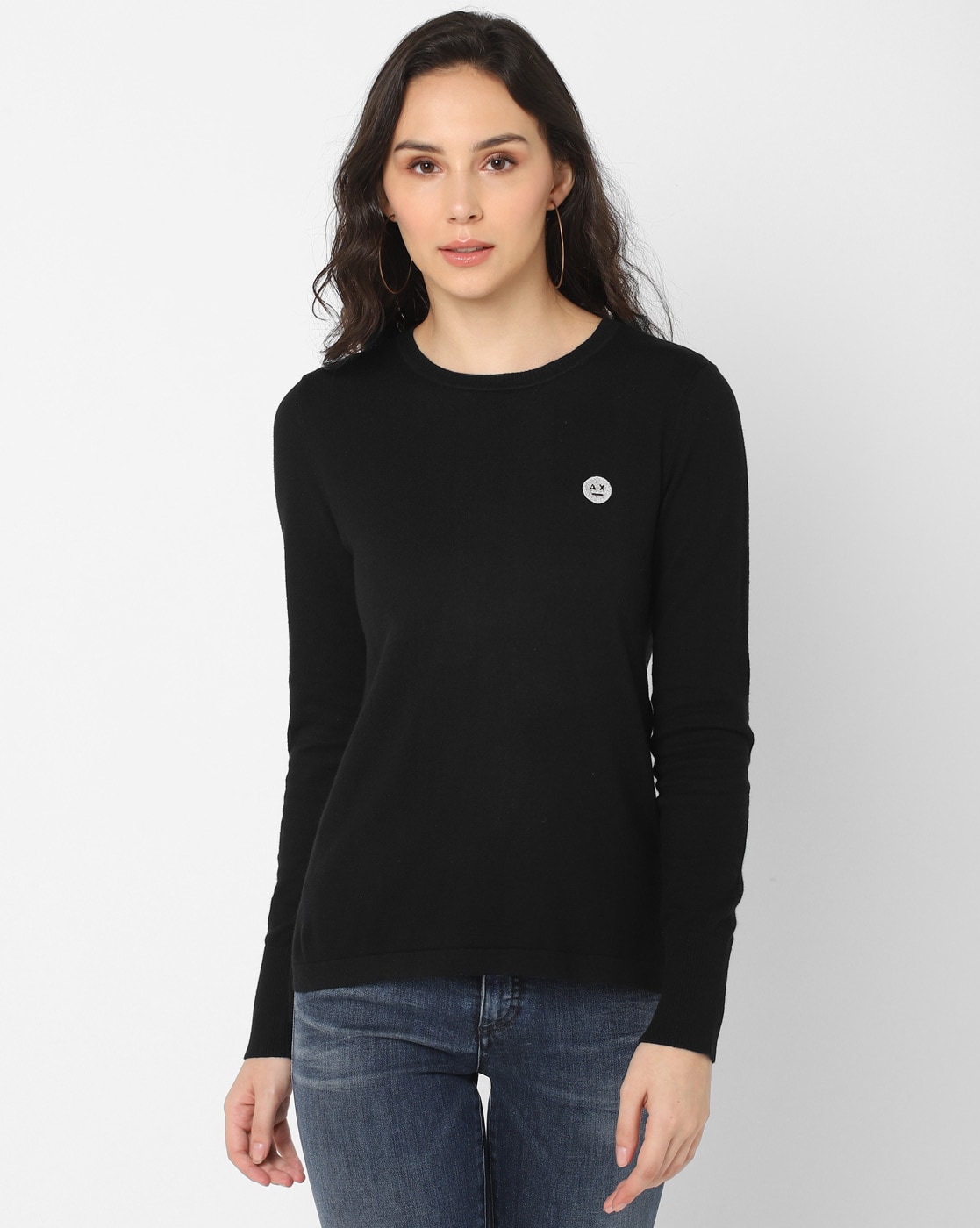 Buy Black Sweaters & Cardigans for Women by ARMANI EXCHANGE Online |  