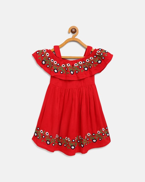 Red Dresses Frocks for BELLA MODA Online | Ajio.com