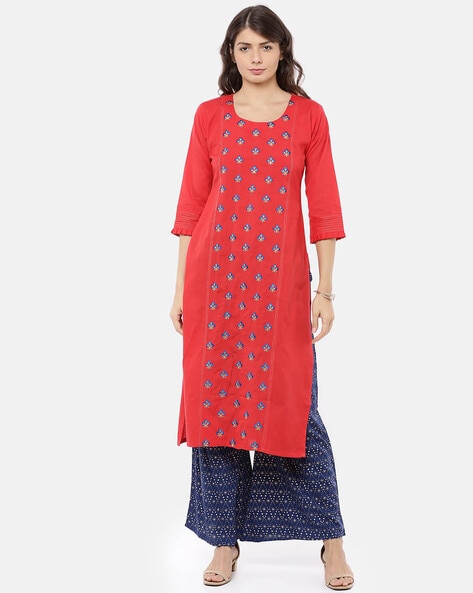 Buy online Red Cotton Kurti from Kurta Kurtis for Women by Goldstroms for  ₹1599 at 0% off