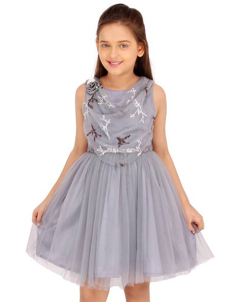 grey frock dress