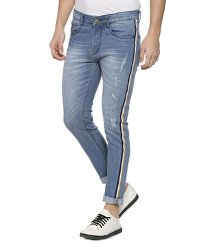 distressed slim jeans