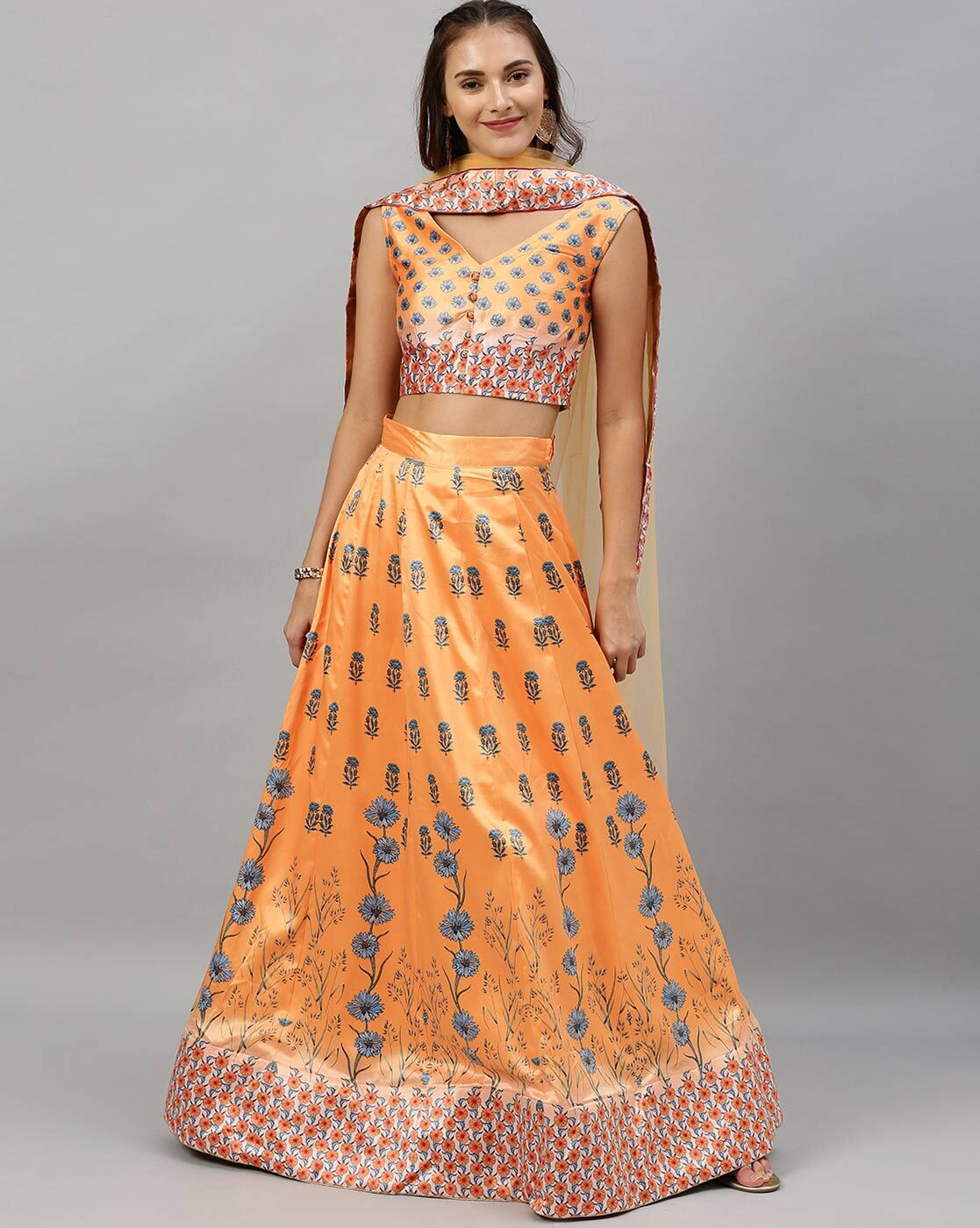 orange lehenga choli