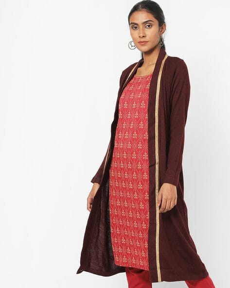 AURELIA Printed Layered Straight Kurta