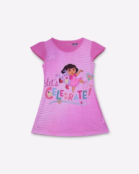 Buy ETEENZ Dora Print A-line Dress with ... Online | Ajio.com Buy ETEENZ Dora Print A-line Dress with ... Online | Ajio.com