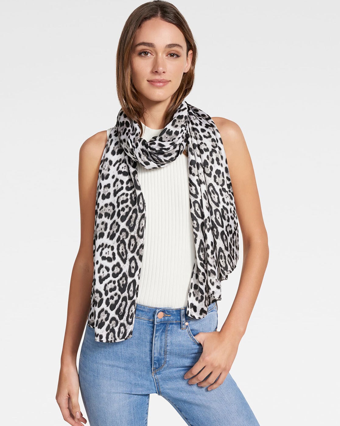 Buy Betty Leopard Print Scarf - Forever New