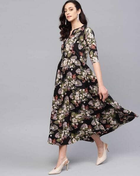 Floral A-line Dress (Image - 2)