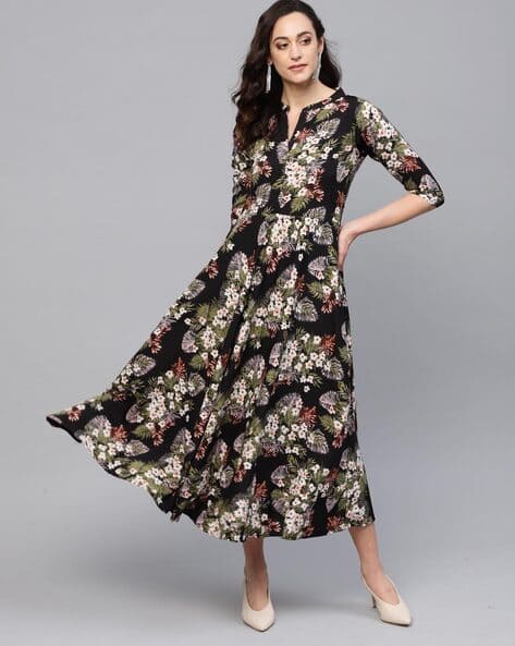 Floral A-line Dress (Image - 3)